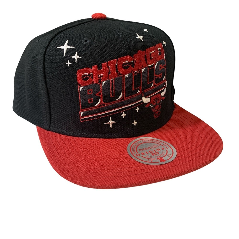 Chicago Bulls Mitchell & Ness NBA Anime Original Fit Red Black Snapback Hat OSFM